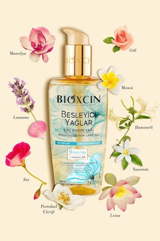 Bioxcin Besleyici Yağlar Saç Bakım Yağı 150 ml - Sülfatsız. Kuru Ve Yıpranmış Saçlar Saç Dökülme Karşıtı