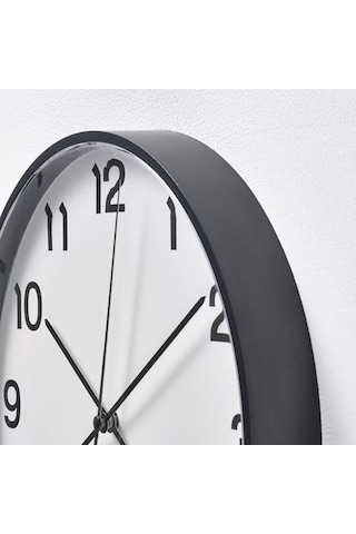 Ikea Pluttıs Duvar Saati 28 Cm Siyah - Beyaz