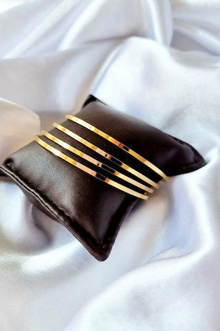 Trade Bazaar Kadın 4'lü Lüks Yüksek Kalite Çelik 65 MM Ajda Bilezik Çelik Kararmaz Bileklik