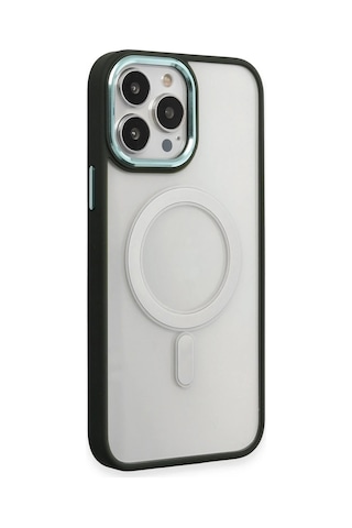 Mey İthalat Apple Uyumlu iPhone 15 Pro Max Kılıf Room Magneticsafe Silikon - Köknar Yeşili Çok Renkli