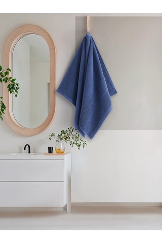 Cotton %100 Banyo Havlusu 50x90 Cm Royal Mavi