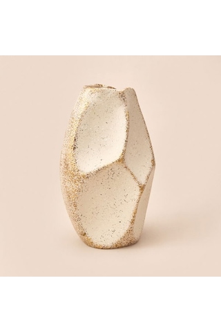 Evidea Deco Urthania Vazo - Bej / Gold - 32 Cm Bej / Altın