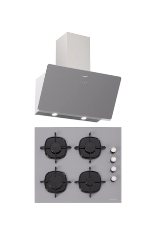 Silverline CS5335S01 - 3457 Soho 60 Gri Cam Ankastre Set