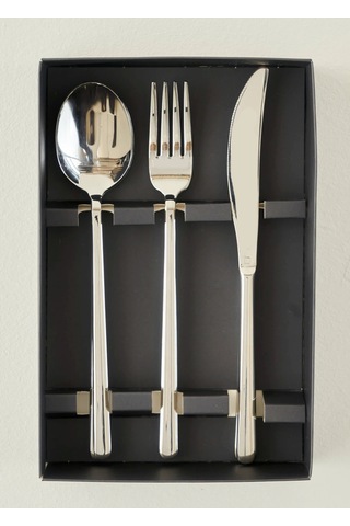 Bella Maison Milano 18 Parça Yemek Çatal Kaşık Bıçak Seti Silver Silver