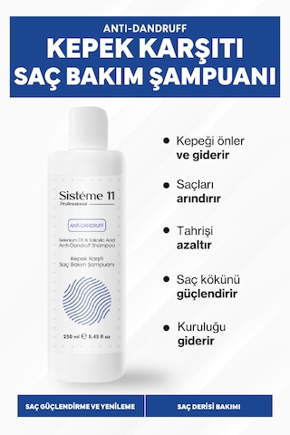 Sistéme 11 Sisteme 11 Kepek Şampuanı 250 Ml 8684091008682 Beyaz