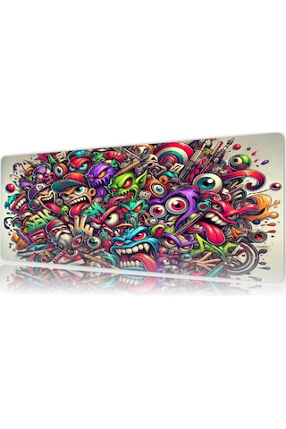 Gaming Oyuncu Xl Mouse Pad Kaydırmaz Dikişli 80 30 Cm Mousepad 43