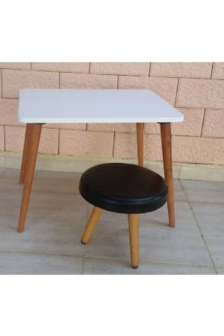 Depolife Ilk Ofisim Çocuk Ders Çalışma Masası Ahşap Konik Ayaklı