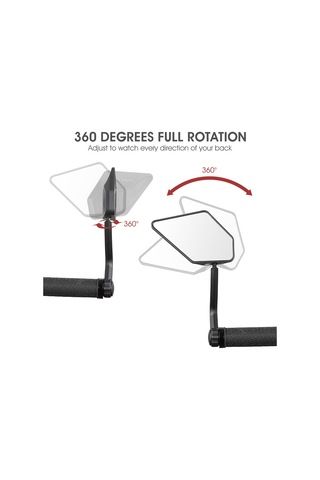 Yifomall Bisiklet Geribakış Aynası, Dönebilen Büyük Çerçeve, Dağ Bisikleti/santralit İçin, Sağlıklı Sürüş İçin Sol-sağ Çift Seti