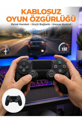 Mey İthalat Ps4 Uyumlu Kablosuz Oyun Kolu Gerçekçi Titreşimli Geri Bildirim Yeni Nesil