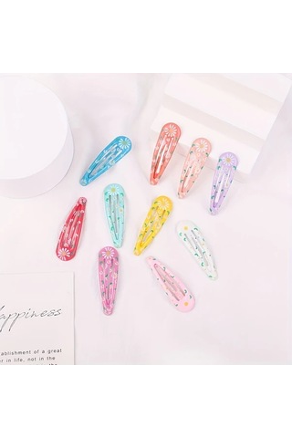 Willowhaven 10 Adet Karışık Gökkuşağı Ombre Kurdele Saç Tokası, Şık Kızlar İçin Saç Aksesuarı Karışık