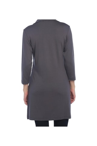 Bulalgiy Kadın Gri Uzun Ceket-Hırka - Bga029712