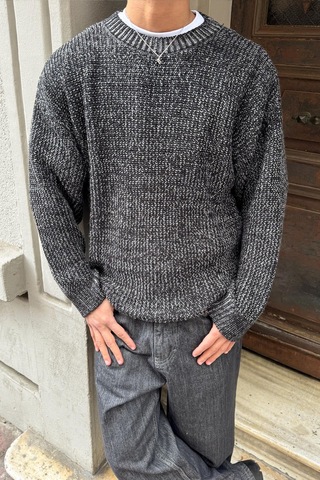 Flaw Örgü Model Triko Kazak Siyah-28497 Siyah
