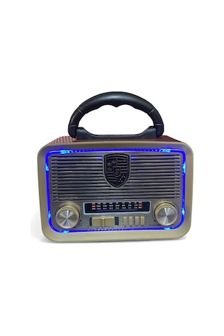 Güneş Panelli 19 Cm 3 Bant Nostajik Usb Bluetooth Radyo 3016