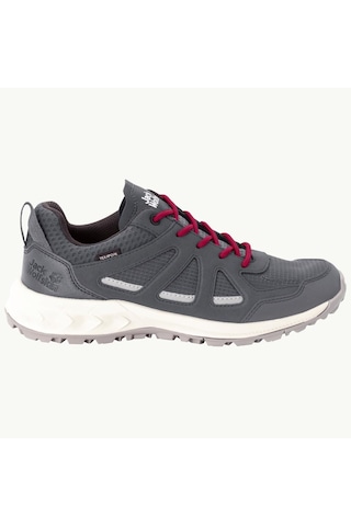Jack Wolfskin 4051341 Woodland 2 Texapore Low W Grey/red Kadın Outdoor Ayakkabı Gri