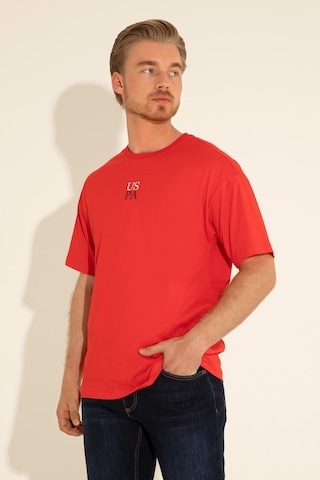 U.S. Polo Assn. Erkek Comfort Fit Bisiklet Yaka Kırmızı Tişört 50289221-VR030
