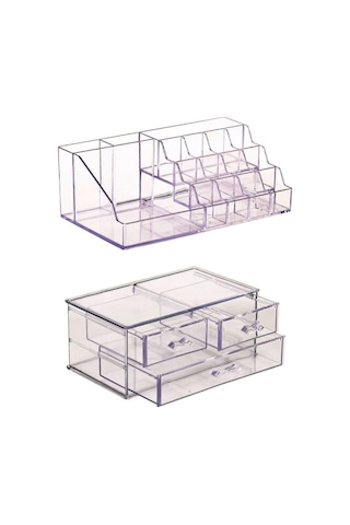Anabel 3 Katlı Çekmeceli Makyaj Kozmetik Takı Düzenleyici Organiz