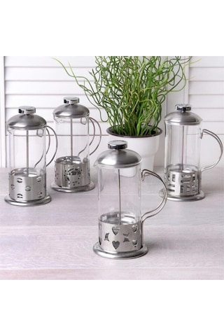 Perotti French Press 350 ML Metal Metalik Metal