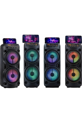 Platoon Pl-4665 Rgb Işıklı Bluetooth Speaker Usb/sd Girişli 3x2 İnç