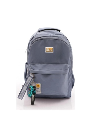 Young Maskotlu Çift Göz Okul Çantası51706 Gri Desenli