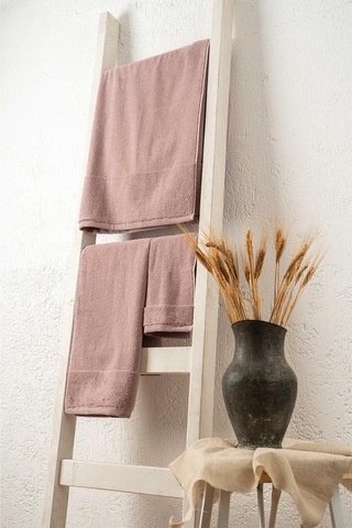 Soley Hermoso %100 Pamuk 3'lü Havlu Seti Gül Kurusu