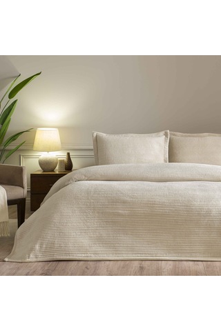 Linens Velona King Yatak Örtüsü Seti Kum