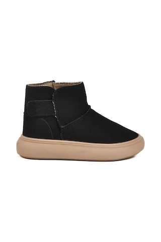 Siyah Süet Cırtlı Unisex Çocuk Bot 823760 P Siyah