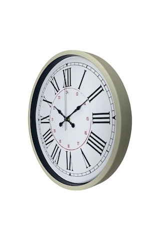 Krem 36 Cm Dekoratif Modern Duvar Saati Diğer