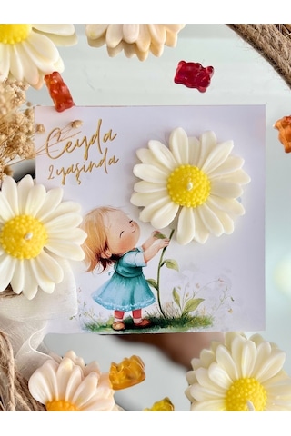 Bernami Mum Pinterest 20 Adet Özel Tasarlanmış Kart Ve Papatya Mum. Doğum Günü, Baby Shower, Bebek Doğum Hediyelik Diğer