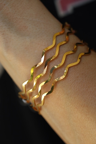 Yenigün Kuyumculuk Yatırımlık Dörtlü Zikzak Ajda Altın Bilezik