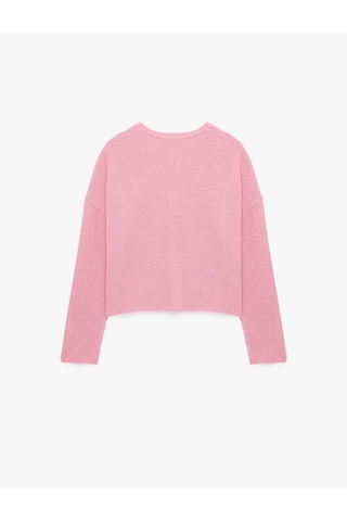 Koton Uzun Kollu Bisiklet Yaka Basic Triko Kazak Pembe 7wal90026ht Gül