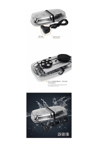 7 Fonksiyonlu Tepe Lamba Çakarlı Vantuz Ve Mıknatıslı 12-30v Kırmızı-mavi / Laık535