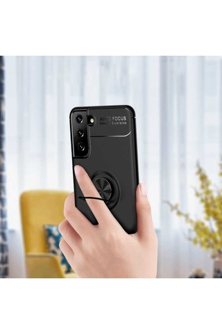 Samsung Uyumlu Galaxy S21 Plus Kilif Yüzüklü Magnetli Ravel Case 392473447