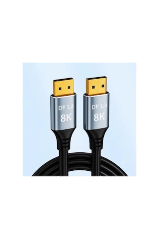 Displayport To Displayport Görüntü Kablosu 5metre 8k 60hz - 4k 240hz Gaming Monitör Uyumlu Altın Uçlu 14.1 Hdr Kablo-jl-8kdc050