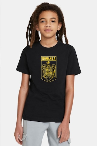 Tshirthane Romania Coat Arms Siyah Çocuk Tshirt SIYAH