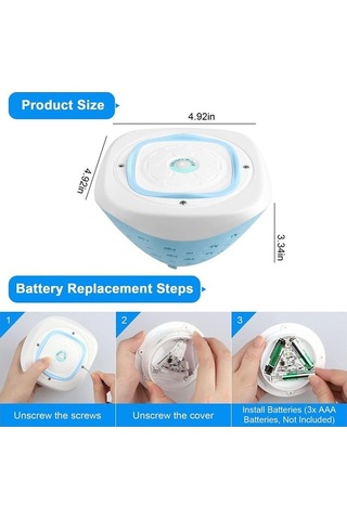 Dancemonkey Yüzen Havuz Işığı: Balık Desenli, 6 Modlu, Ip67 Su Geçirmez, Çocuk Güvenli, Beyaz-mavi Beyaz - Mavi