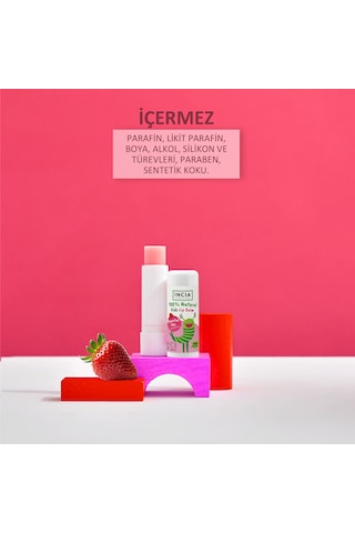 Incıa Doğal Kids Dudak Besleyici Çilek Dudak Bakım Kremi