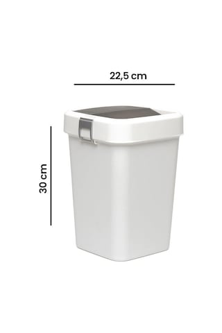 Motekk Comfort Dust Bin Beyaz Çöp Kovası - 8 Lt Çok Renkli