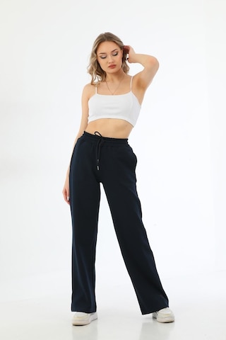 Kallima Lacivert Mevsimlik Salaş Rahat Bolpaça Kadın Eşofman Altı Lacivert