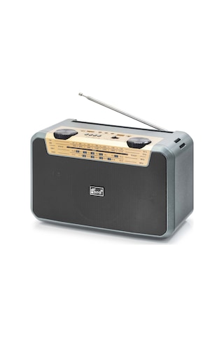 Fepe Fp397s Bluetooth Fm Radyo Usb Tf Aux Solar Şarjlı Çift Led Aydınlatmalı Taşınabilir Kamp Hoparlör
