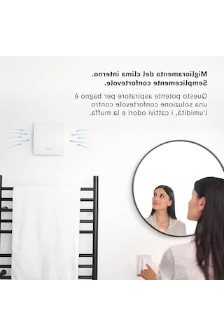 Beyaz Banyo Aspiratörü, 100 Mm Çap İle Etkili Hava Dolaşımı Açık Ahşap
