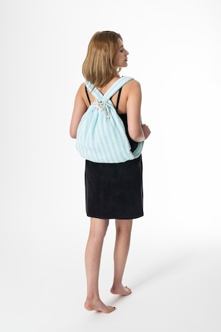 İp Boya Plaj Sırt Çanta+havlusu Havuz Deniz Şezlong Havlu Çantası Beyaz - Yeşil