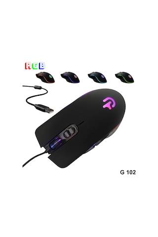 Trio - G202 Rgb Gaming Mouse Usb Kablolu Oyuncu Faresi G202