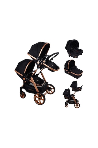 Mamma Twin Gold Travel Sistem İkiz Bebek Arabası