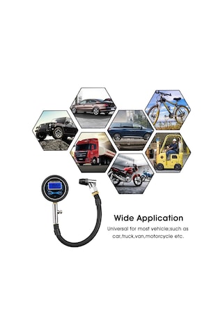 4 Adet Değiştirilebilir Dijital Lcd Lastik Lastik Hava Pompası Basınç Göstergesi Test Cihazı