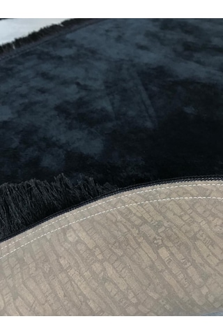 Bonny Home Pera Siyah 3'lü Banyo Paspası Seti Kaymaz Tabanlı Saça Siyah