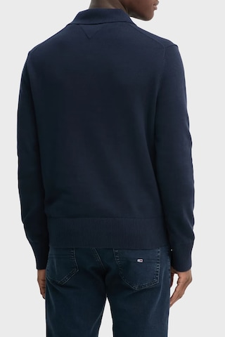 Tommy Jeans % 100 Pamuk Regular Fit Düğmeli Polo Yaka Kazak Erkek Polo Yaka Kazak Dm0dm20304 C1g Lacivert