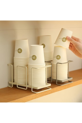 Youtek Ev Kullanıma İdeal Demir Çelik Kahve/çay Bardak Tutucu, Tekrarsız Bardak Depolama Ve Düzenleme İçin Çift Konumlu Minimalist Tasarım Sıcak Gri Diğer