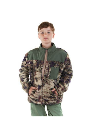 Denokids Haki Erkek Çocuk Peluş Mont Renkli