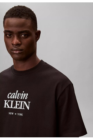 Calvin Klein Lv04rf818g Diamond Grap Erkek Tişört Siyah