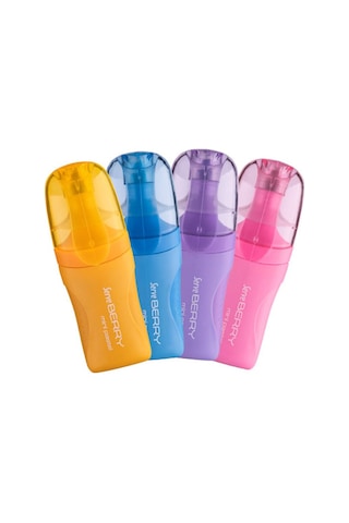 Serve Fosforlu Kalem Berry Set Mini Pastel 4 Lü Çok Renkli